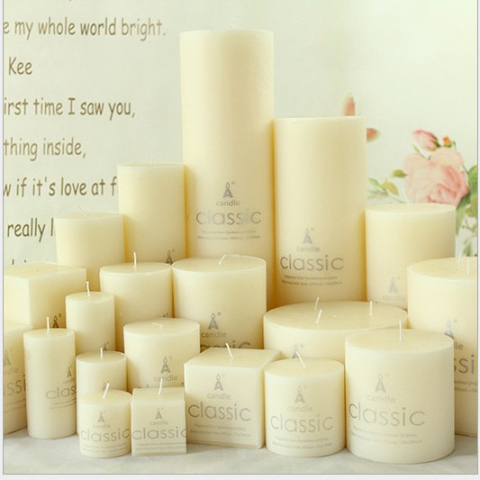 Wholesale Nordic Style Classic White Natural Color Candle Smokeless Home Scented Candle Large Cylindrical Candles