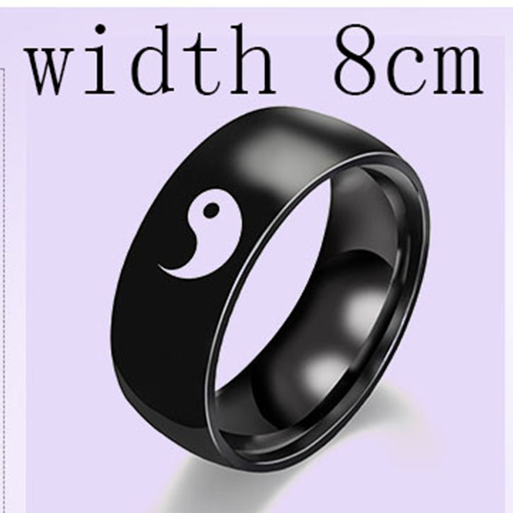 Ancient Culture Fengshui Ring Stainless Steel Taiji Valentine's Day Couple Lover Yinyang Yin Yang Rings For Couple Jewelry Gift