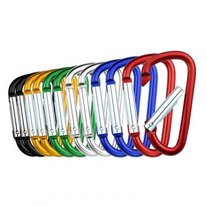 Carabiners D Ring Keychain Clip D Shape Buckle Clips Keychain Spring Snap Hook Clip Mini Lock Hooks Spring Snap Link Key Chain