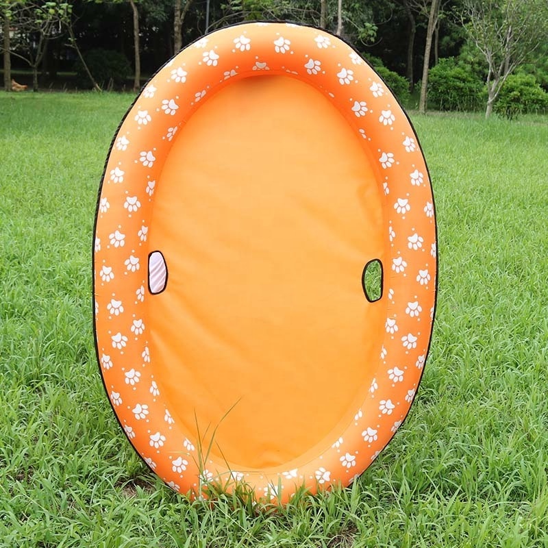 PVC inflatable dog pool float water raft swim pool bed for dogs, swim pool float raft for large size dog