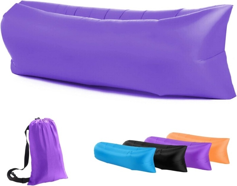 Inflatable Lounger Air Sofa Hammock for Outdoor, Camping, Picnic, Portable Waterproof Anti-Air Leaking Design for Adults Kids