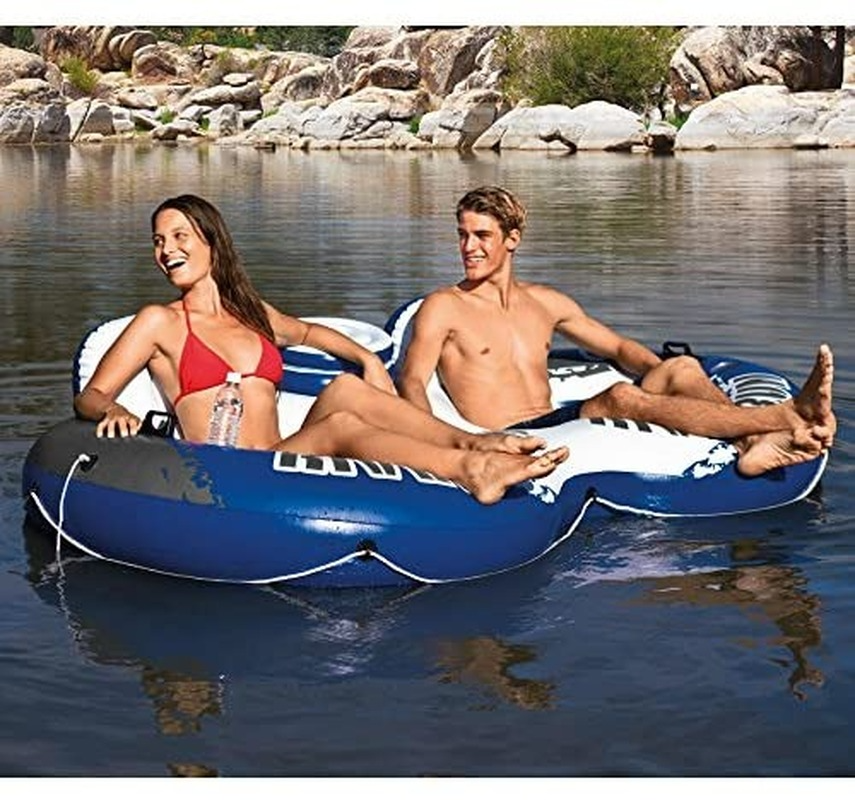 Inflatable Jet Ski ride-on Float PVC Inflatable River Run Sport Lounger Inflatable 2 Person Pool Float