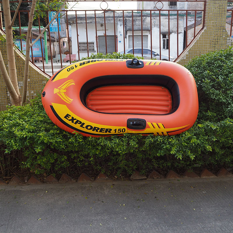 PVC inflatable boat kayak inflatable pontoon fishing boat with sail manufacturers  Boat Set With Oars