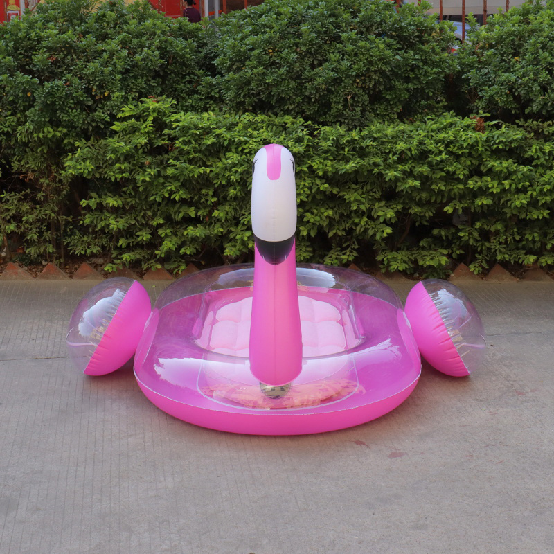 Large Beach Pool Floats with Fast Valves,Inflatable Flamingo Pool Float with Lights, Solar Powered Flamingo Pool Float