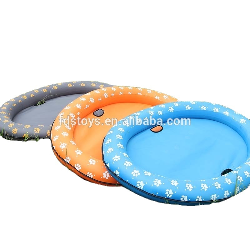 PVC inflatable dog pool float water raft swim pool bed for dogs, swim pool float raft for large size dog