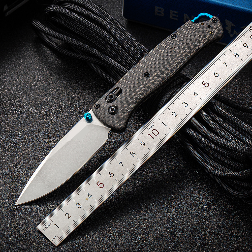 7.4 inches Factory S90V steel blade 535-3 camping pocket knife Carbon fiber handle knives outdoor tactical  folding knife tool