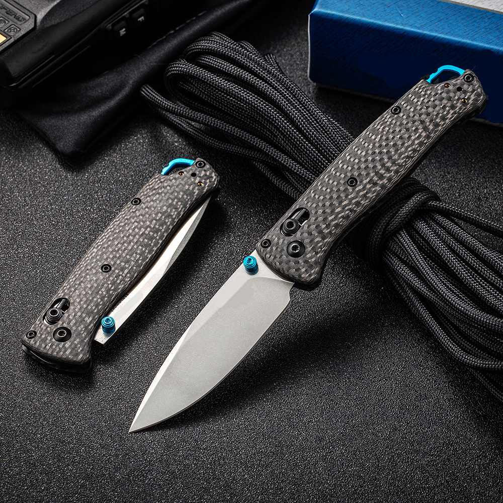 7.4 inches Factory S90V steel blade 535-3 camping pocket knife Carbon fiber handle knives outdoor tactical  folding knife tool