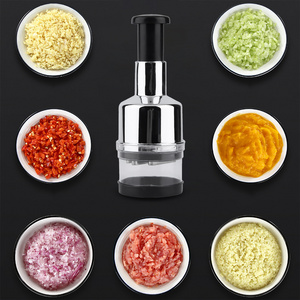 Manual Hand Press Garlic Onion Chopper Vegetable Food Cutter Processor Dicer