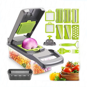 Multi 16 In 1 manual mandoline vegetable chopper slicer fruit cutter