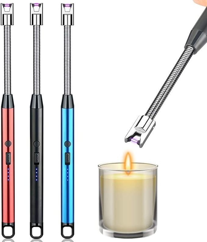 Windproof Electric Long Arc Lighters USB Rechargeable Candle lighter Flameless