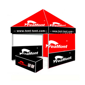 FEAMONT Outdoor Folding Instant Custom Easy  Up Event 10x10 3x3 Pop Up steel Awning Marquee Gazebo Canopy Trade Show Tent