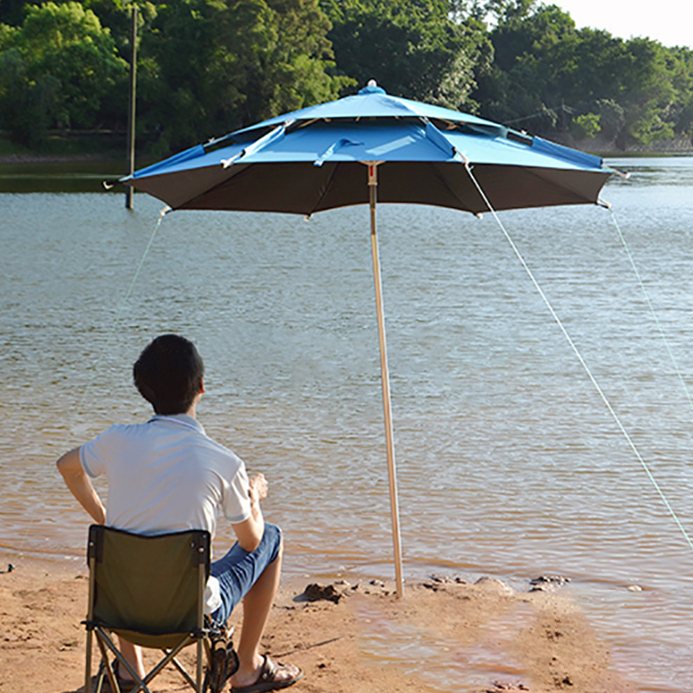 Wholesale Custom Logo High Quality Fishing Umbrella Tent With Shelter Outdoor  Beach Umbrella