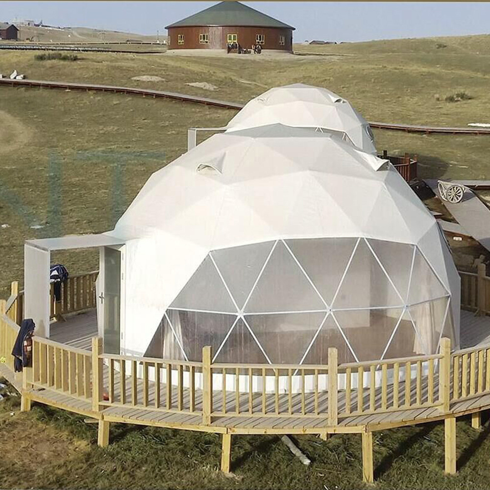 FEAMONT Luxury Hotel Camping Prefab house Tents Waterproof Glamping Geodesic dome House outdoor tent 6 people