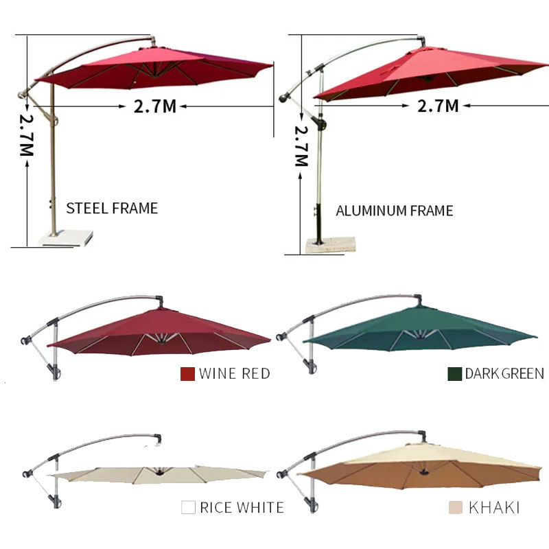 New arrival Luxury outdoor umbrella Heavy Duty Steel 3M Beach Umbrella Outdoor Banana Garden Umbrella