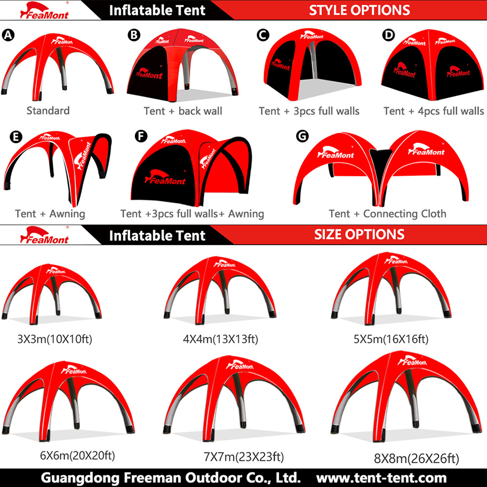 FEAMONT High quality inflatable tent 3x3 4x4 5x5 6x6 7x7 8x8 canopy for event