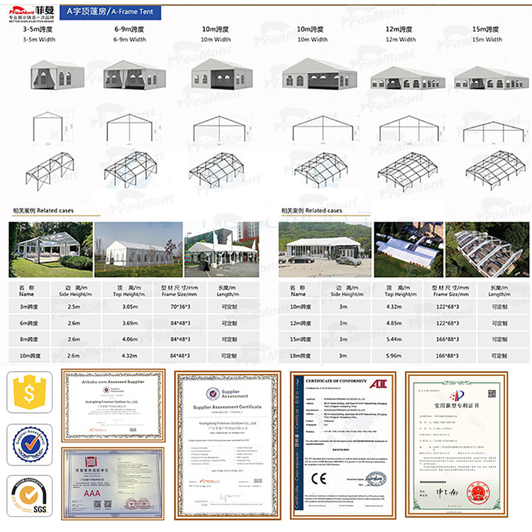 FEAMONT Transparent 20x40 Circus Frame Durable Outdoor Wedding and Party Tents for Events for Sale for Trade Shows