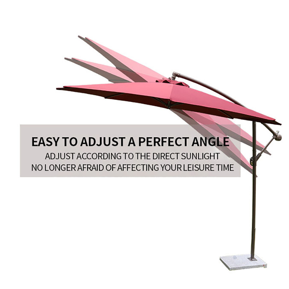 New arrival Luxury outdoor umbrella Heavy Duty Steel 3M Beach Umbrella Outdoor Banana Garden Umbrella