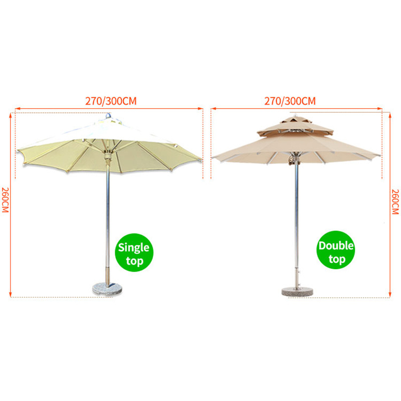 FEAMONT Outdoor Waterproof Garden Umbrella Large Restaurant Cafe Hotel Garden Market Commercial Parasol Patio Umbrella