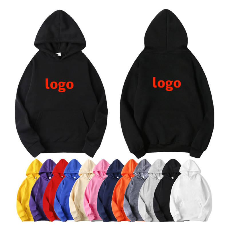 oem custom sublimation logo blank streetwear hoodie premium pullover solid color white hooded sweatshirts with string for men