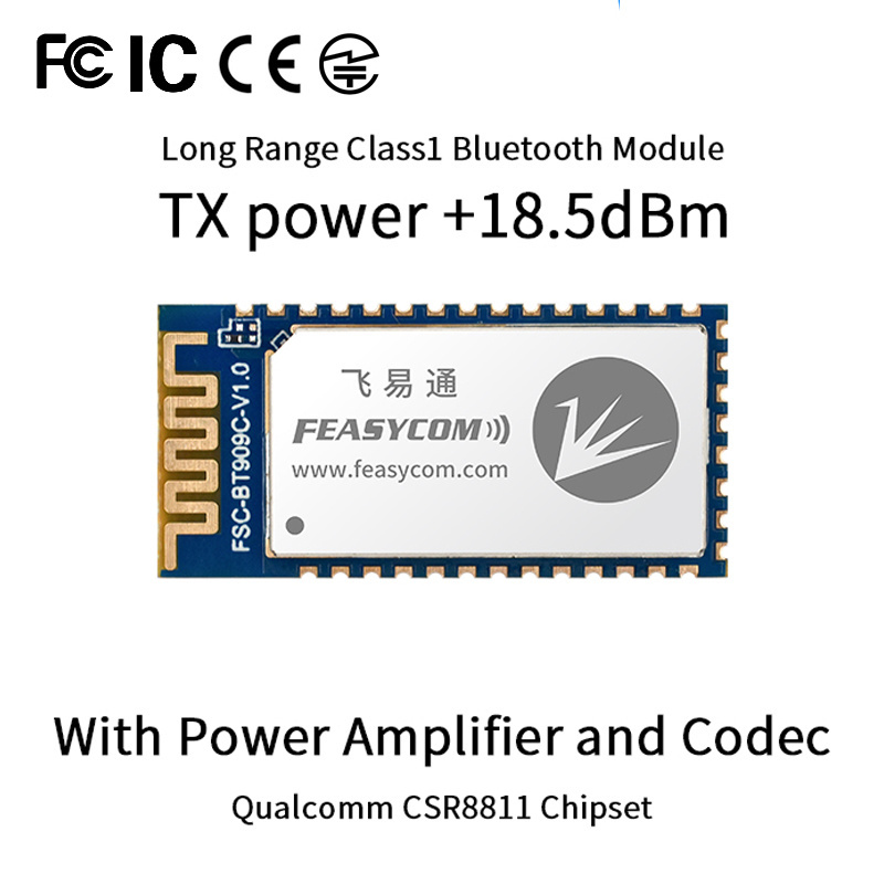 Low Power Embedded BLE Audio & Data Transmitter and Receiver Dual-mode Qualcomm CSR8811 3.3V PCB Arduino Bluetooth Module