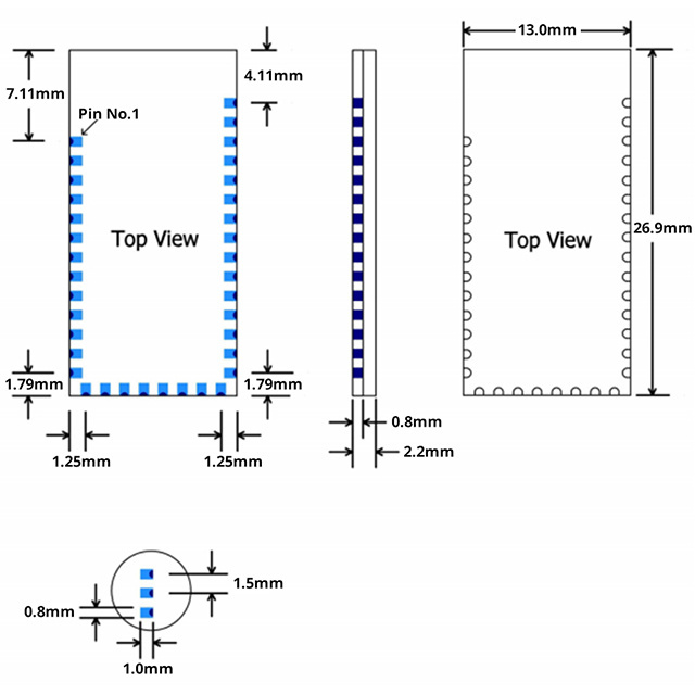 Low Power Embedded BLE Audio & Data Transmitter and Receiver Dual-mode Qualcomm CSR8811 3.3V PCB Arduino Bluetooth Module