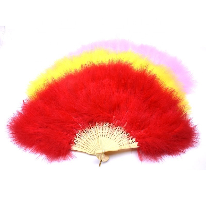 high quality peacock feather hand fan burlesqu large feather fan