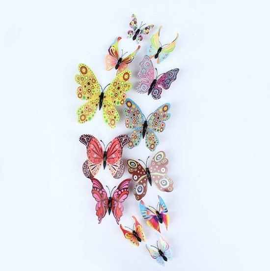 Butterfly Decoration Fake Butterflies for Crafts Artificial Butterfly Wall Decor 3D Magnet for Craft Home Wall Wedding Party