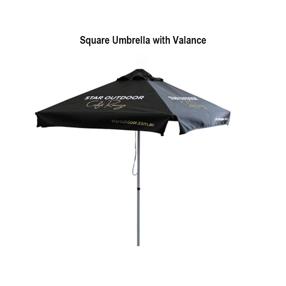 PDyear advertising custom outdoor aluminium promotion printed sun shade golf square patio garden beach cafe market umbrella