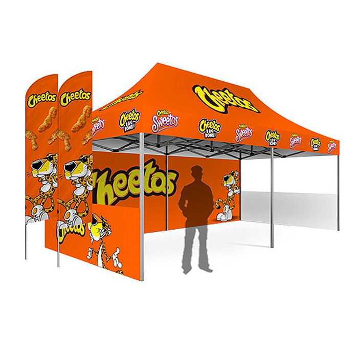 hot sale waterproof dye sublimation print brand foldable outdoor canopy