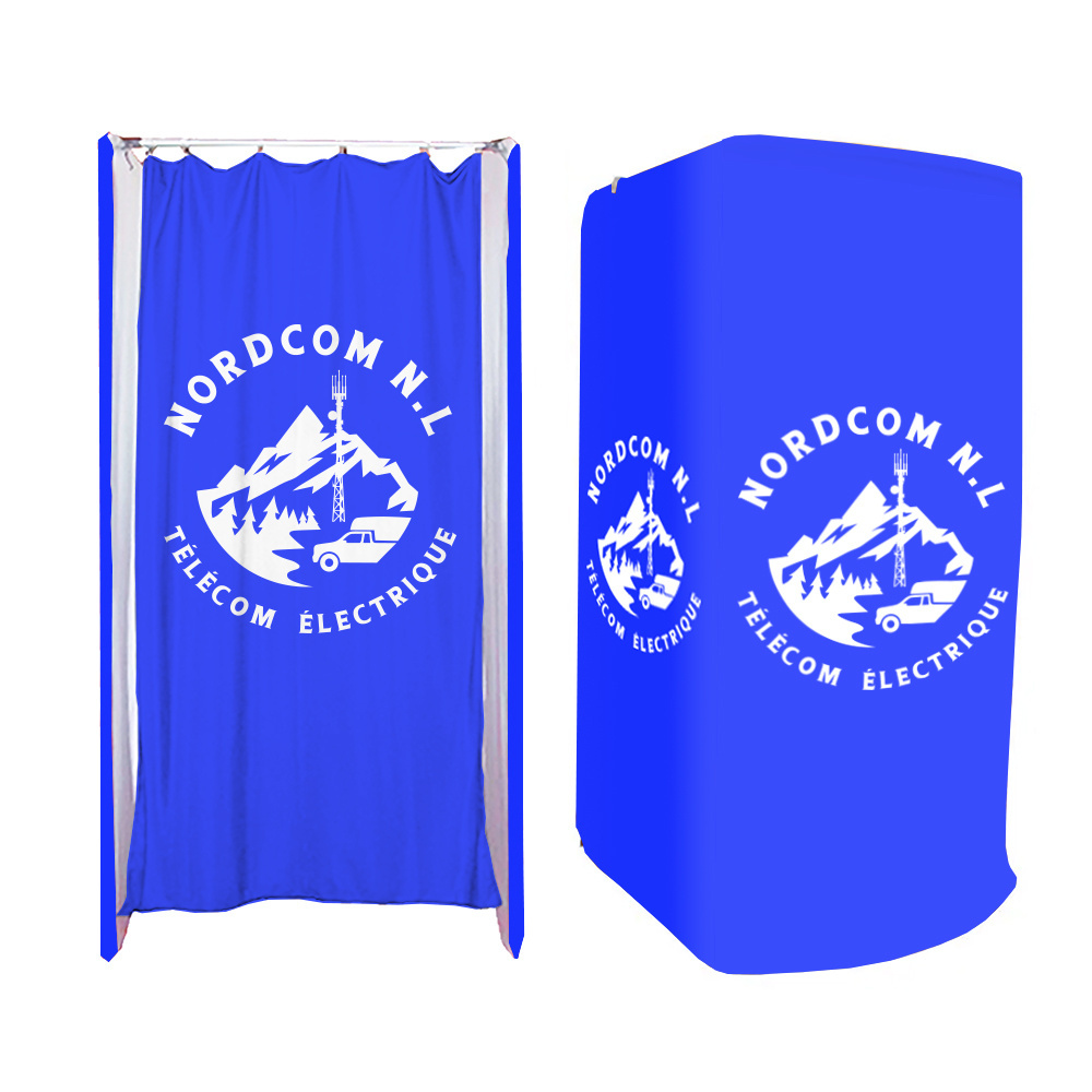 Portable Custom Printed Changing Room Tension Fabric Dressing Fitting Room For Pop Up Retail Outlets