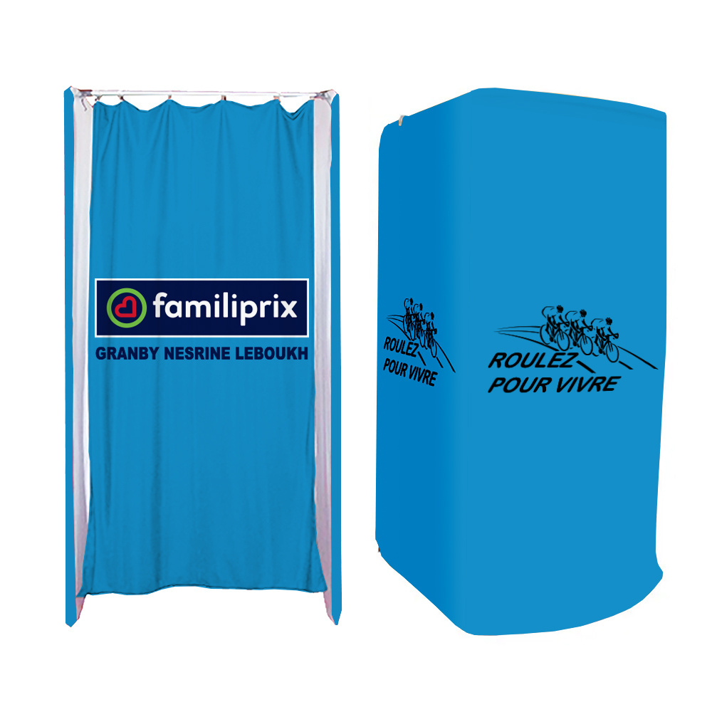 Portable Custom Printed Changing Room Tension Fabric Dressing Fitting Room For Pop Up Retail Outlets