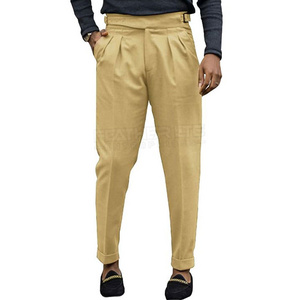 Casual Working Low MOQ Men Cotton Made Trousers High Waist Straight Outdoor Wear Men Trouser