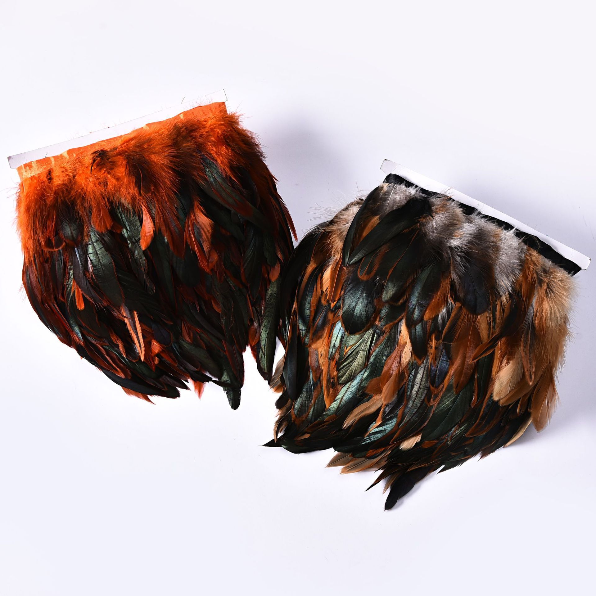 Wholesale Feather Trim  Rooster Schlappen Feather Lace Fringe DIY Crafts Cock Plumes