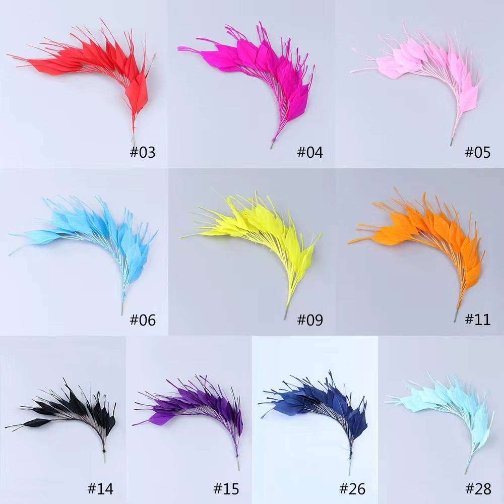 wholesale Custom Color Millinery Supplies Millinery Feathers Feather Flower for Crafts