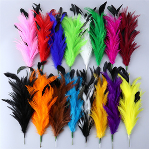 Beautiful Multiple Colors Rooster Hackle Feathers Hair Accessories Artificial Feather Flowers for Hat Decoration