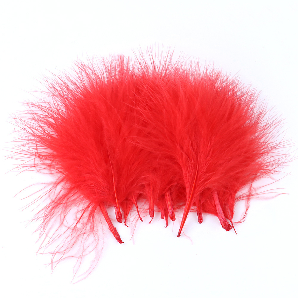 Fashionable Plume Factory Wholesale Cheap Dyed Hot Pink Fluffy Clothes Carpet Flower Turkey  Feather for Turkey  Decorations