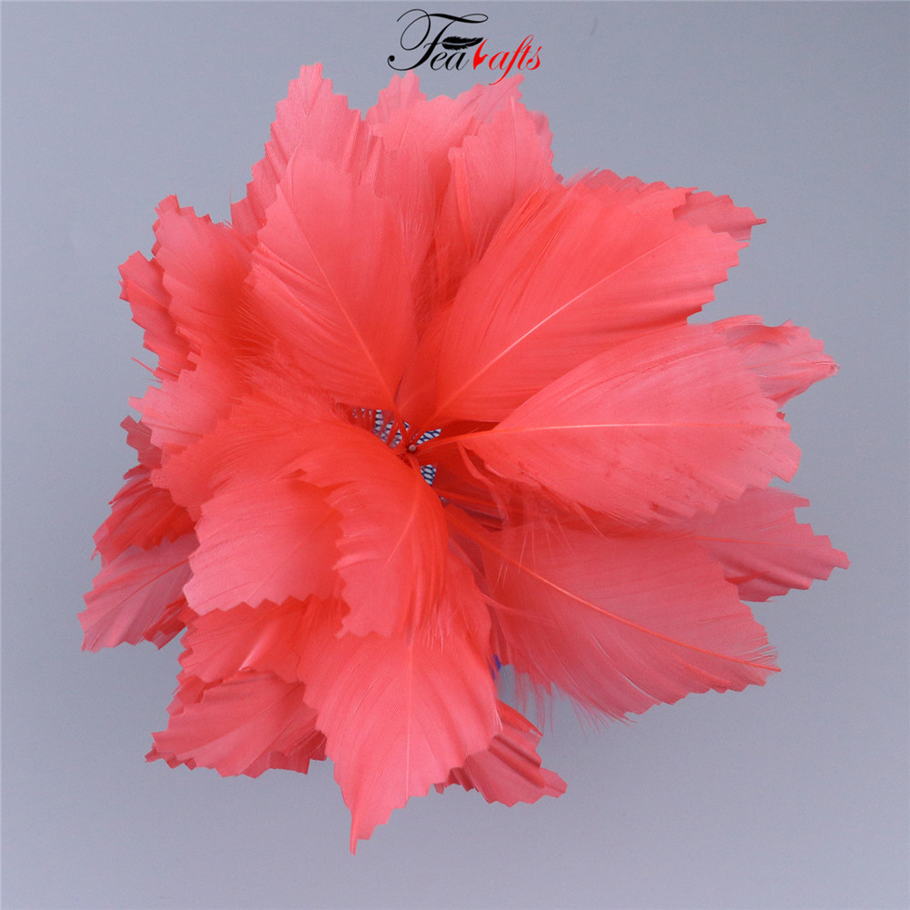 Factory Price Handmade Hat Decorative Feather Artificial Goose Feather Flowers for Hat Accessories