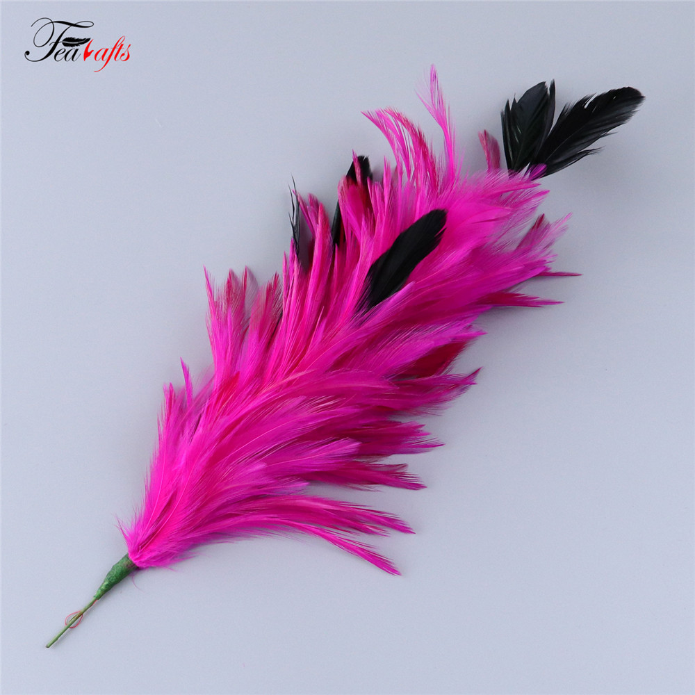 Beautiful Multiple Colors Rooster Hackle Feathers Hair Accessories Artificial Feather Flowers for Hat Decoration