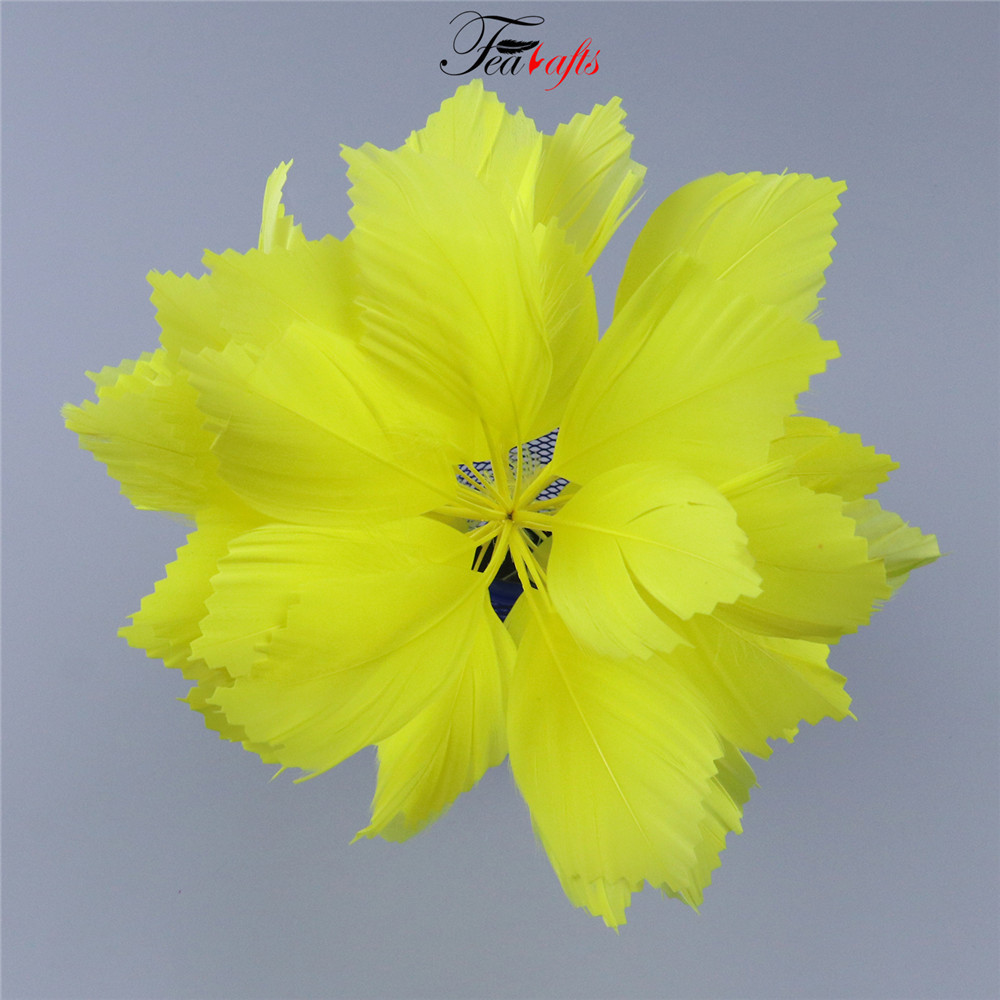 Factory Price Handmade Hat Decorative Feather Artificial Goose Feather Flowers for Hat Accessories