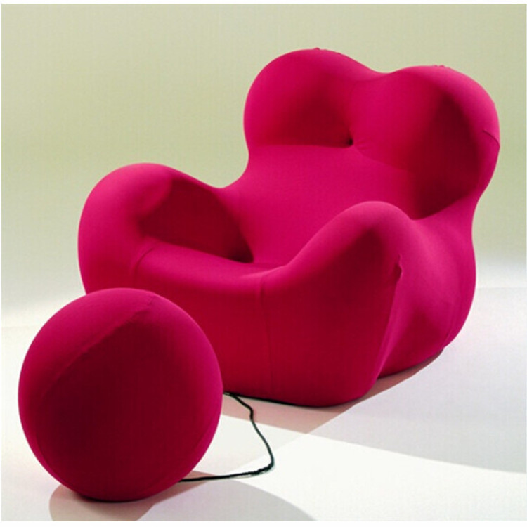 New Design Minimalist Italian Lounge Sofa Chair Fiberglass Ball Hugging Leisure Sofa For Living Room