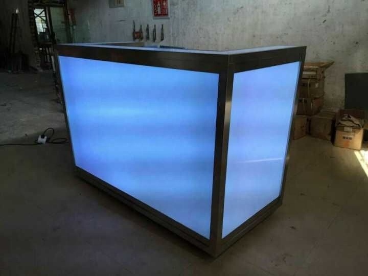 High Quality Stainless Steel Portable Restaurant Mobile Bar Counter With Led Display