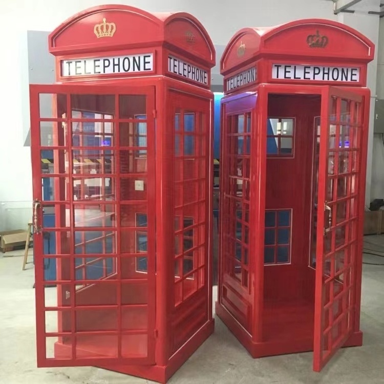 High quality Iron Metal london red telephone booth for sale