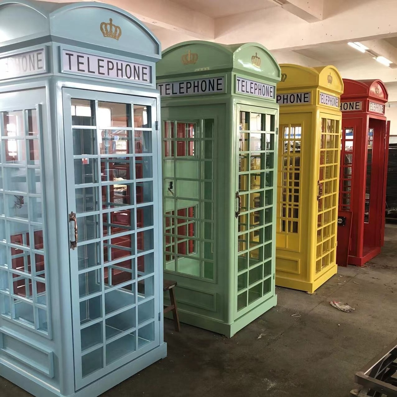 High quality Iron Metal london red telephone booth for sale