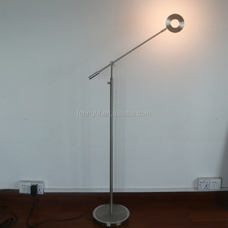 Ebright Brand Home Hotel Reading Fishing Rod Fish 2700K 4000K 6W Arc Floor Light For Lounge Modern Long Arm Floor Lamp