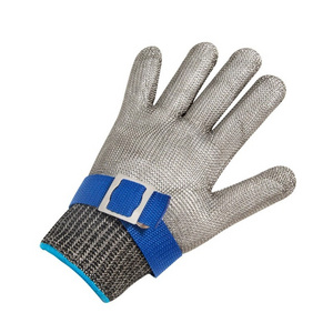 Fuantes De Acero Inoxidable Food Grade Anti Cut Gloves Oysters Butcher Stainless Steel Wire Metal Safety Gloves