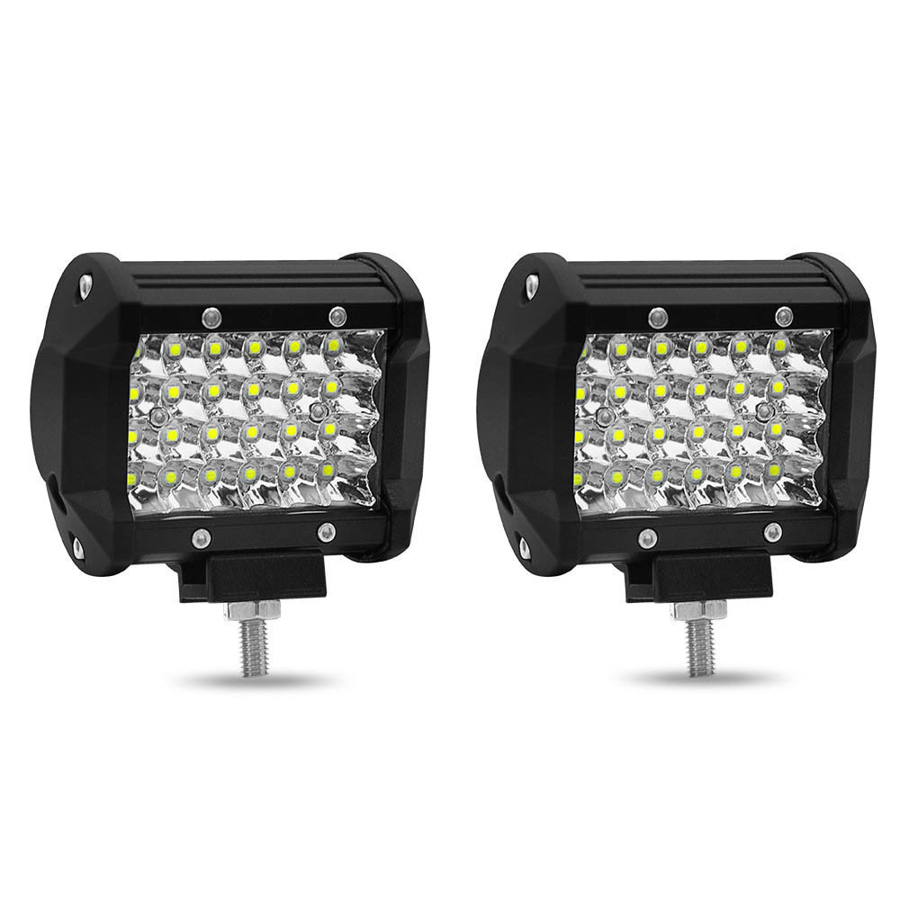 LED Driving Fog Light White Motorcycle Led Spotlight 4x4 Three Rows 4 Inch 72W LED Work Light Bar For Offroad SUV