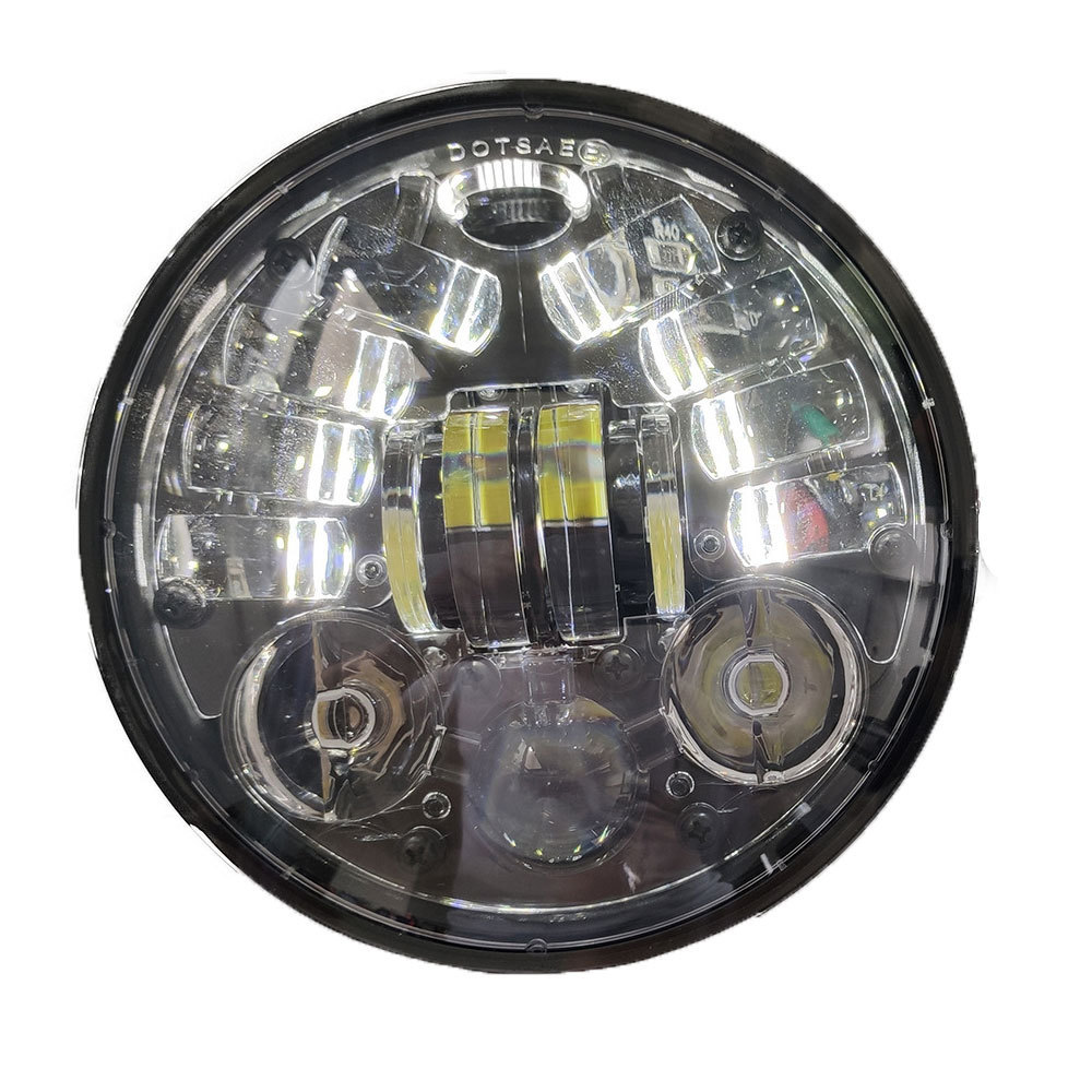 Motorcycle 5.75Inch Round 70w LED Headlights  Round H4 LED Motorcycle Headlight with High Low Beam Motorcycle LED Headlight