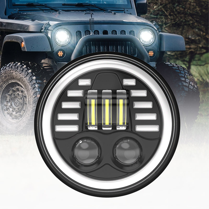 FDN 45w 5.75 Inch Led Car Small Headlight Off-Road Vehicle Mini Driving Light For Jeep Renegade Motorcycle Round LED Headlight