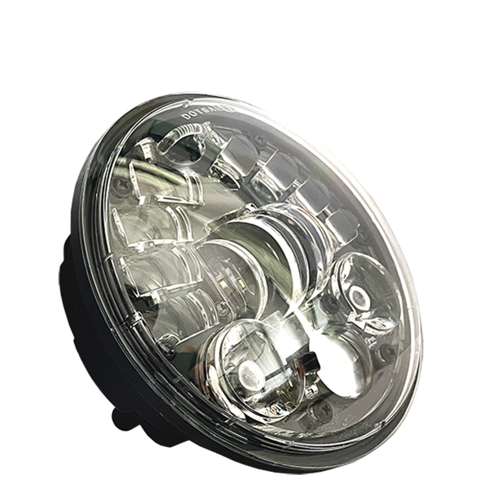 Motorcycle 5.75Inch Round 70w LED Headlights  Round H4 LED Motorcycle Headlight with High Low Beam Motorcycle LED Headlight