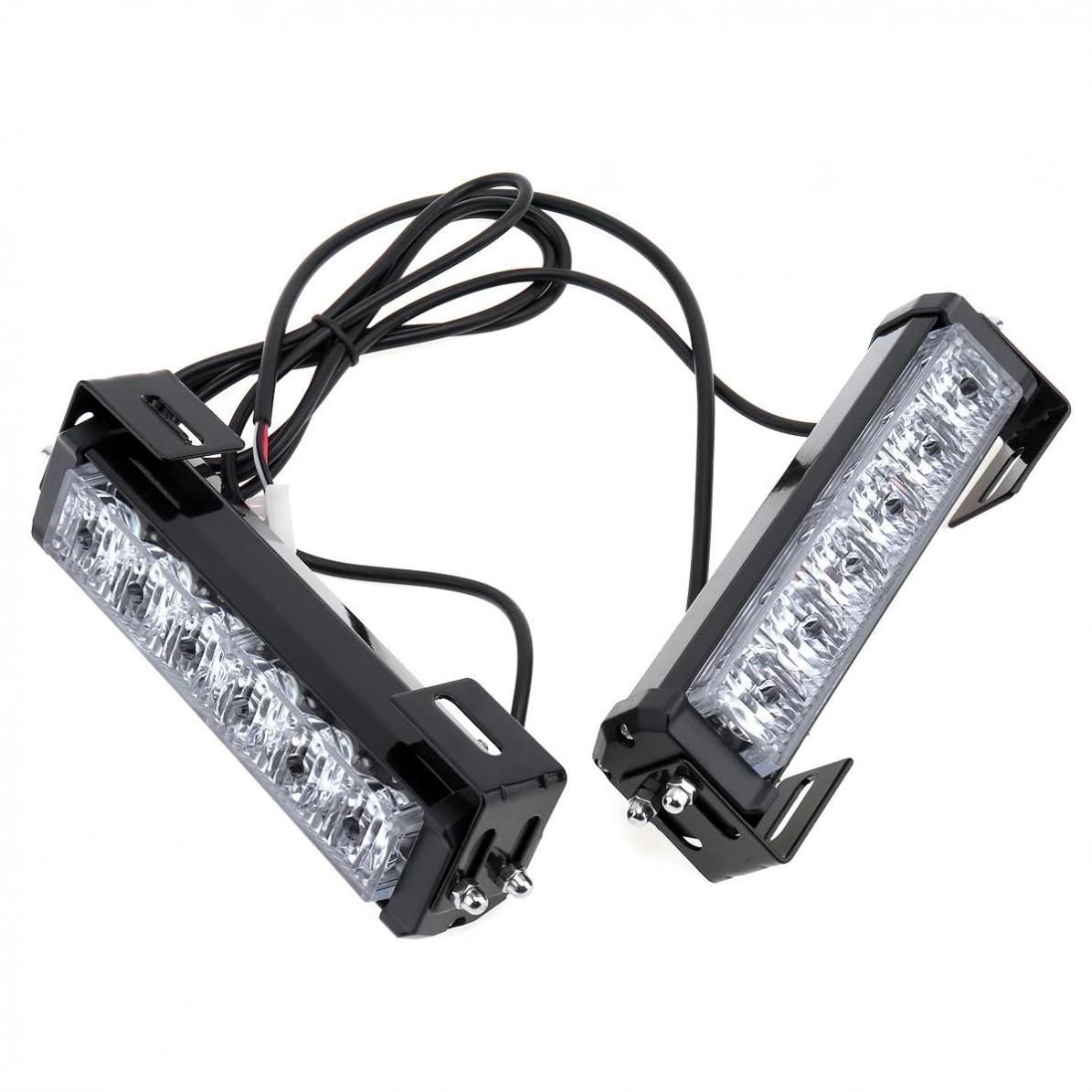 High power 12v 36w grille mount 2x6led car truck vehicle emergency led strobe warning light for car luces de policia